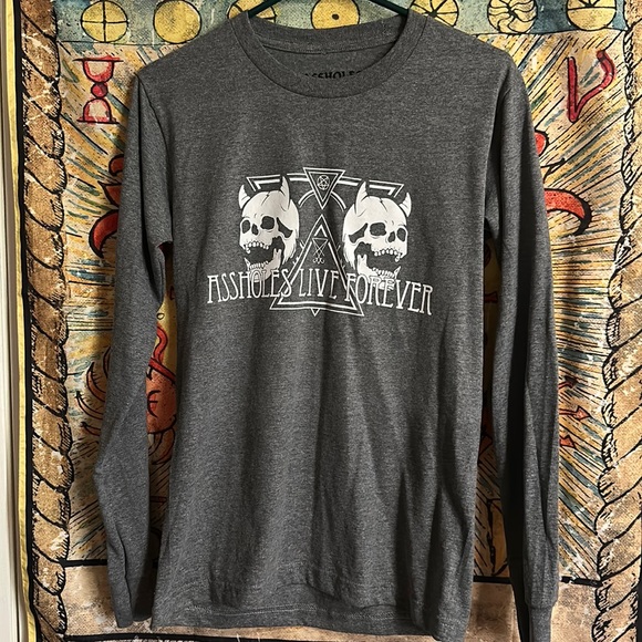 Assholes Live Forever Gray Long Sleeve - Picture 1 of 4